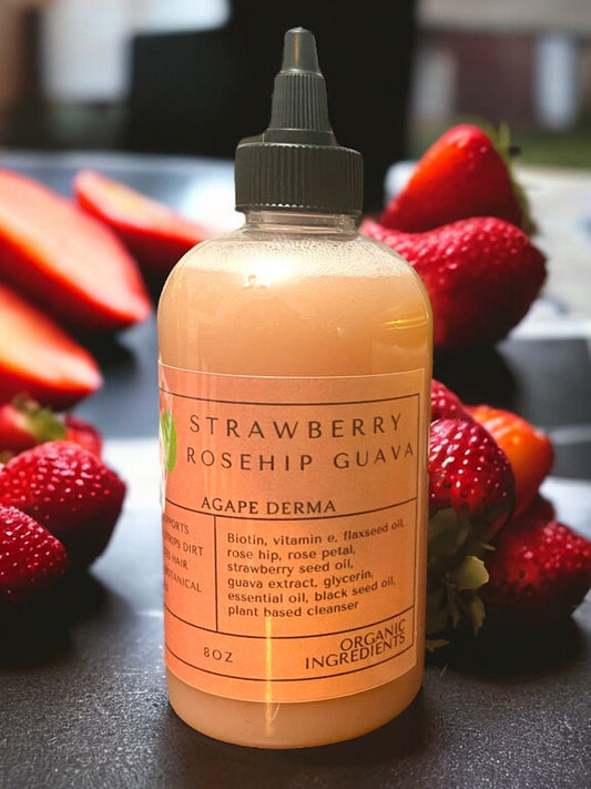 Biotin Natural Shampoo 14oz - Strawberry Guava Ultra Moisturizing • Infused with hair growth ingredients