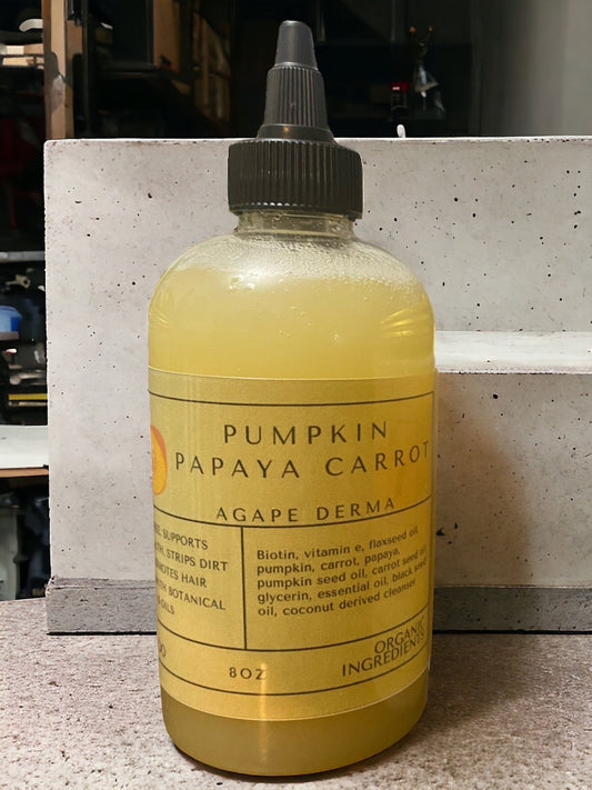 Biotin Natural Shampoo 14oz - Pumpkin Papaya Carrot Ultra Moisturizing • Infused with hair growth ingredients