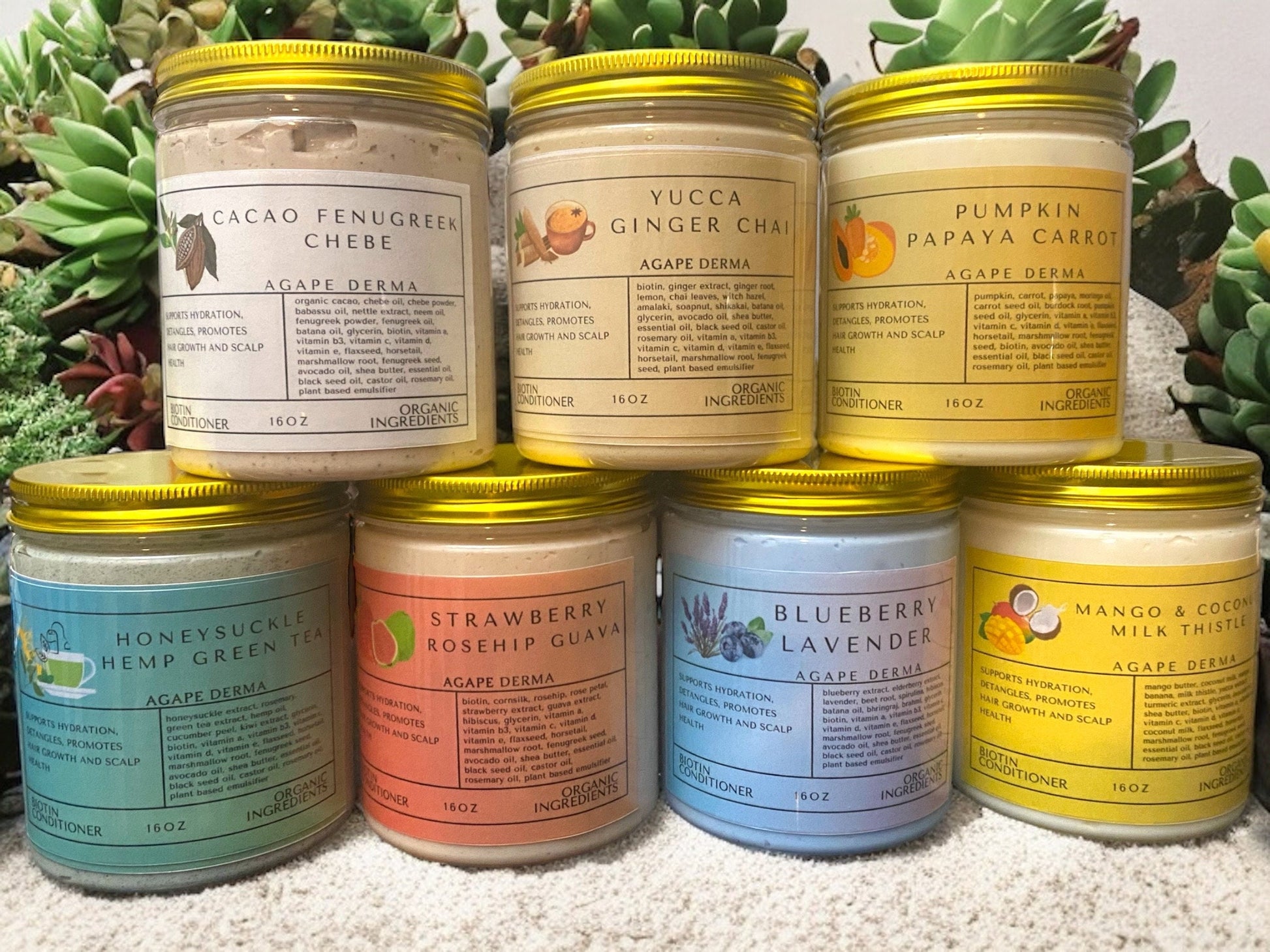 Mango & Coconut Milk Thistle Biotin Natural Shampoo and Deep Conditioner Set - Infused with hair growth ingredients
