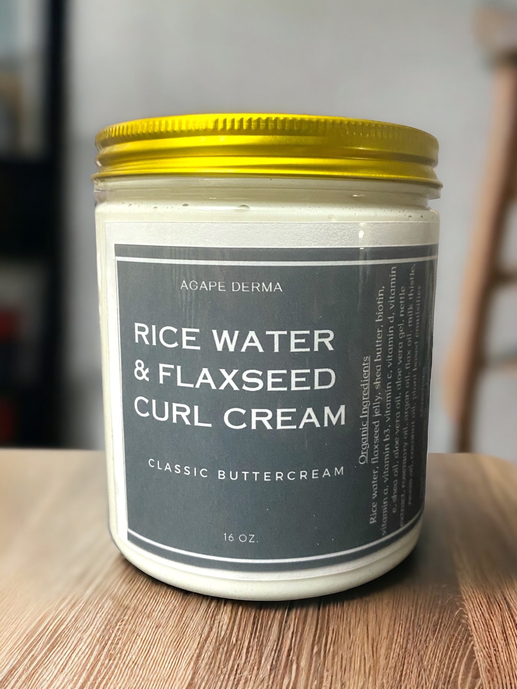 Fermented Rice Water & Flaxseed Curl Cream 20oz - infused with hair growth ingredients