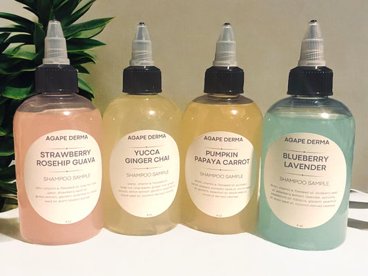 Biotin Natural Shampoo Samples 4oz - Ultra Nourishing • Infused with hair growth ingredients