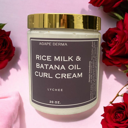 Rice Milk & Batana Oil Curl Cream 20oz - Infused with hair growth ingredients