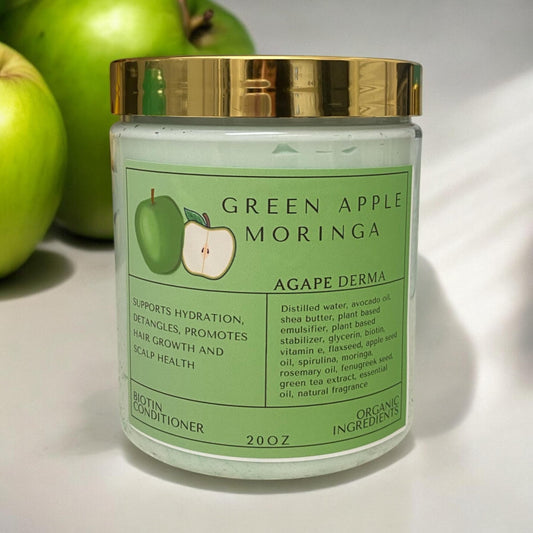 Green Apple Moringa Biotin Natural Deep Conditioner 20oz - Infused with hair growth ingredients