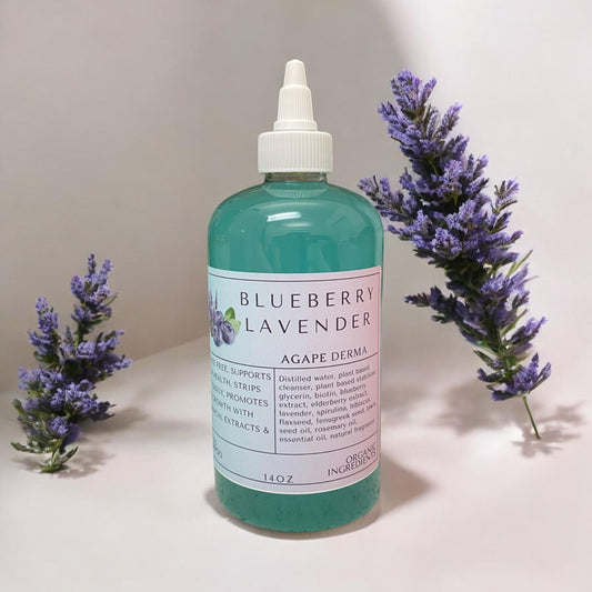 Biotin Natural Shampoo 14oz - Blueberry Lavender Ultra Moisturizing • Infused with hair growth ingredients