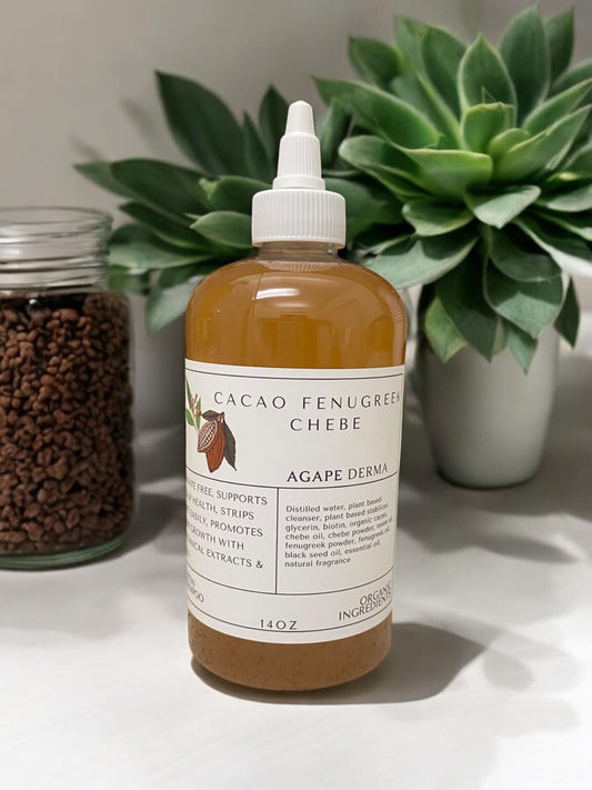 Biotin Natural Shampoo 14oz - Cacao Fenugreek Chebe Ultra Moisturizing • Infused with hair growth ingredients