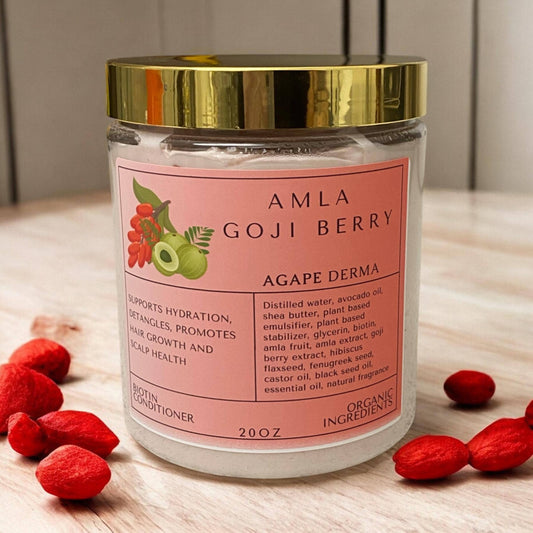 Amla Goji Berry Biotin Natural Deep Conditioner 20oz - Infused with hair growth ingredients