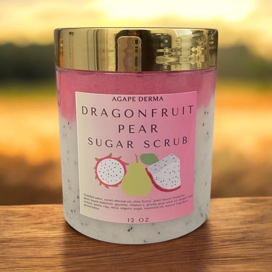 Dragonfruit Pear Foaming Sugar Scrub | Exfoliating Body Scrub | Foaming Moisturizing Sugar Scrub