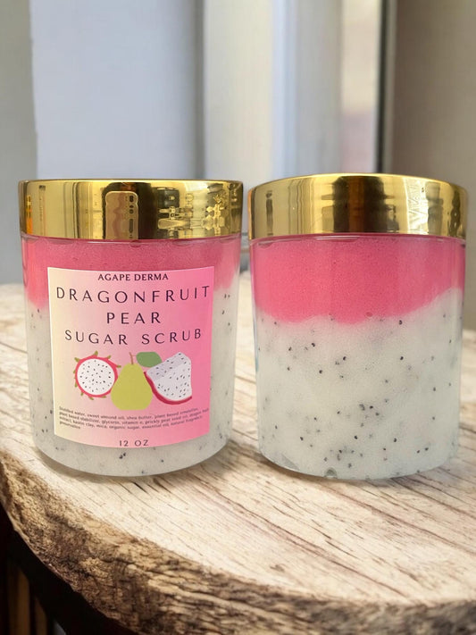 Dragonfruit Pear Foaming Sugar Scrub | Exfoliating Body Scrub | Foaming Moisturizing Sugar Scrub