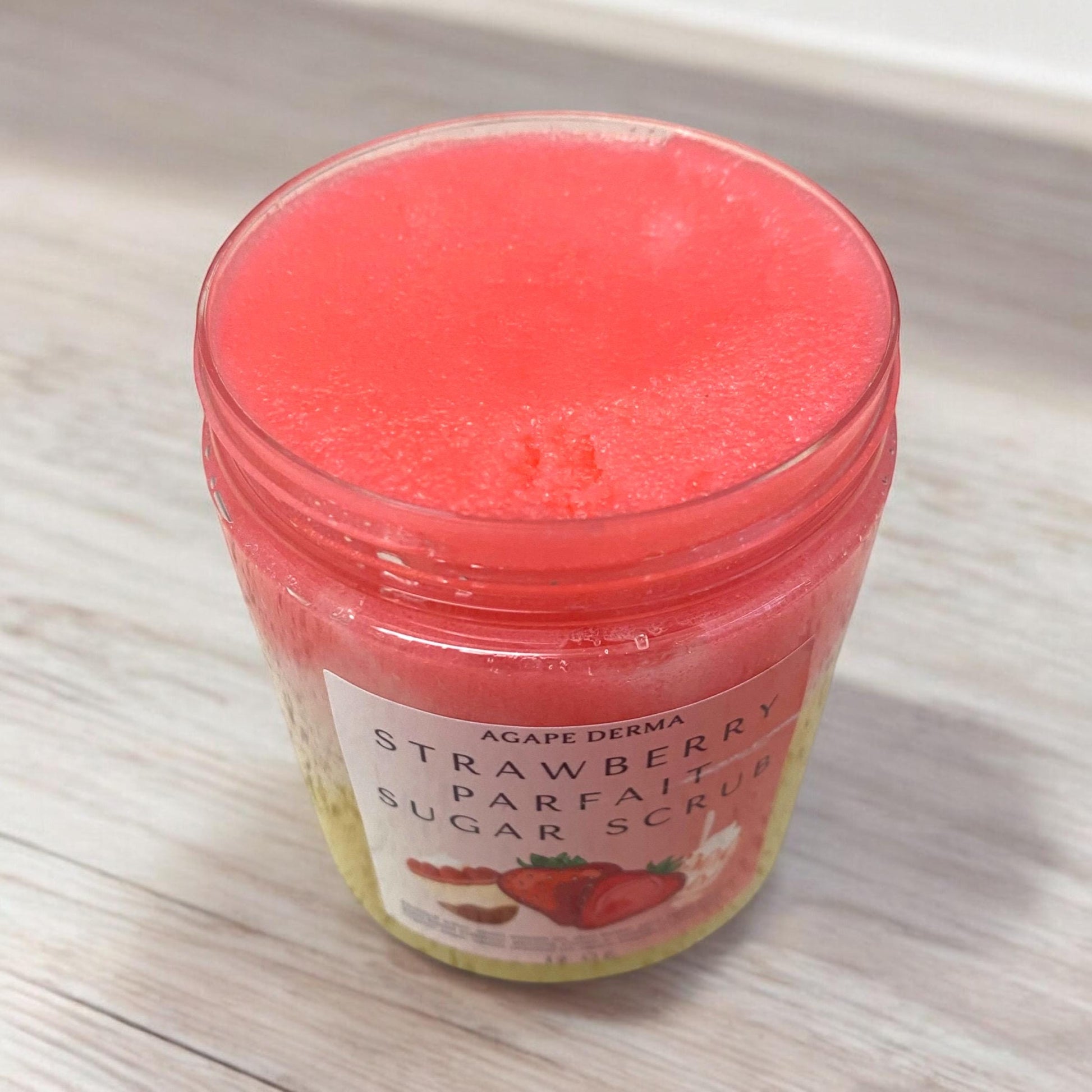 Strawberry Parfait Foaming Sugar Scrub | Exfoliating Body Scrub | Foaming Moisturizing Sugar Scrub