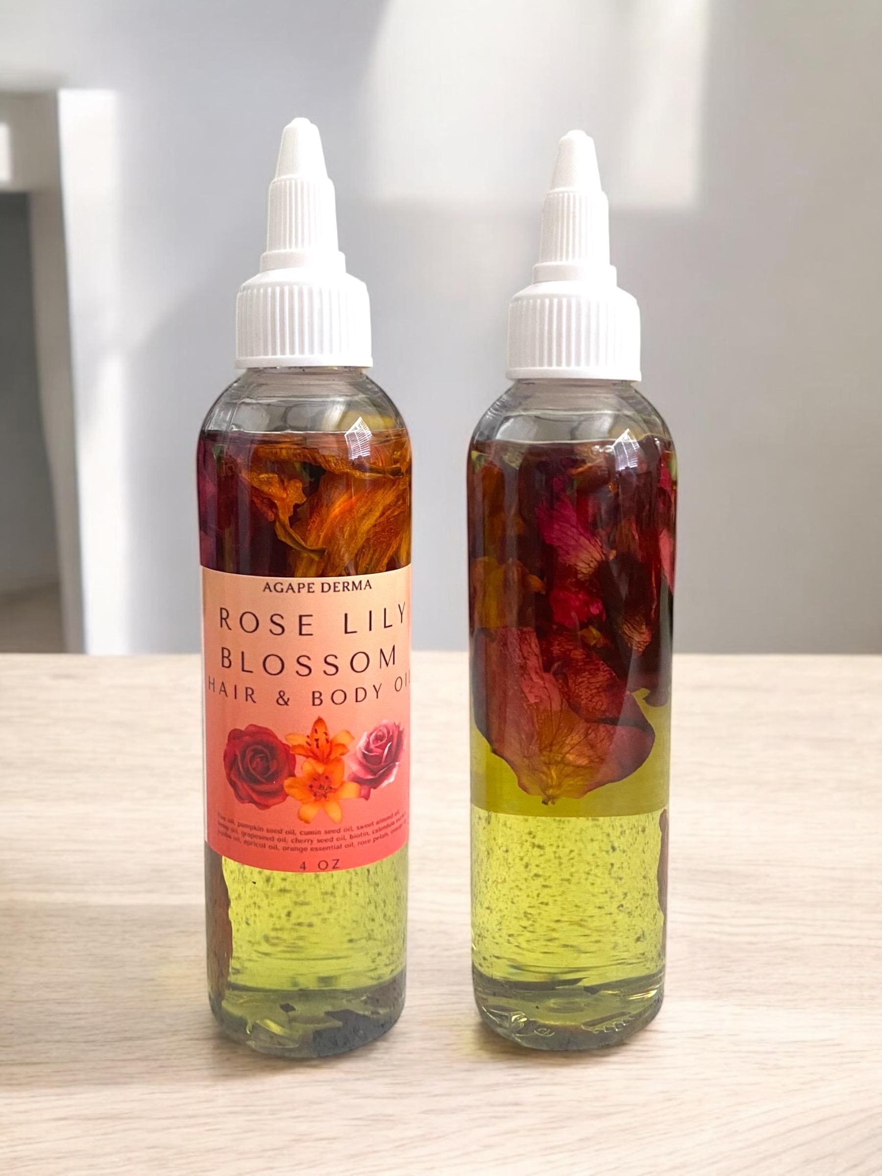 Rose Lily Blossom Oil - Hair Growth Oil - 4oz